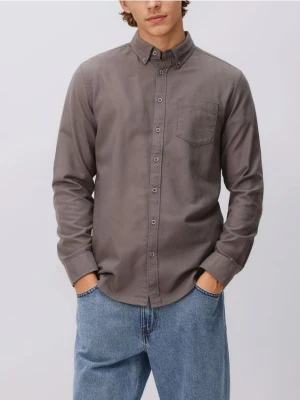 Reserved - Bawełniana koszula slim fit - brązowy