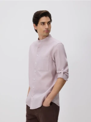 Reserved - Bawełniana koszula slim fit - brudny róż