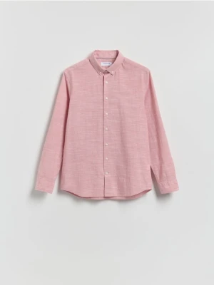 Reserved - Bawełniana koszula slim fit - brudny róż