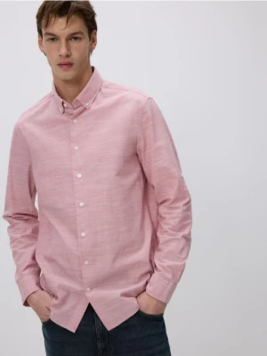 Reserved - Bawełniana koszula slim fit - brudny róż
