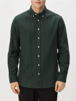 Reserved - Bawełniana koszula slim fit - ciemnozielony