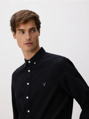 Reserved - Bawełniana koszula slim fit - czarny