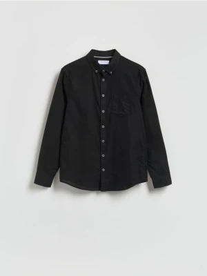 Reserved - Bawełniana koszula slim fit - czarny
