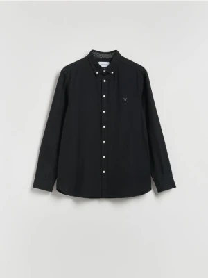 Reserved - Bawełniana koszula slim fit - czarny