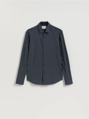 Zdjęcie produktu Reserved - Bawełniana koszula slim fit - granatowy