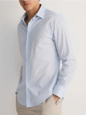 Reserved - Bawełniana koszula slim fit - jasnoniebieski