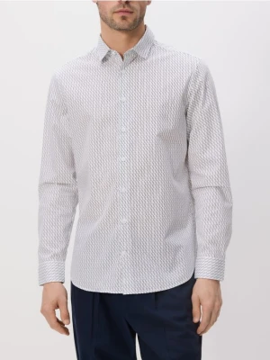 Reserved - Bawełniana koszula slim fit - jasnoniebieski