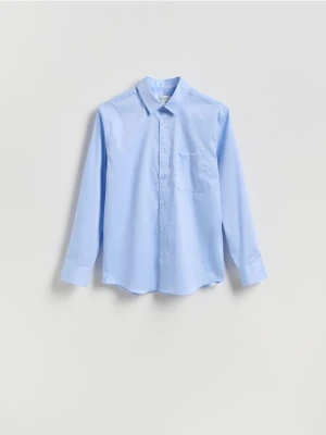 Reserved - Bawełniana koszula slim fit - jasnoniebieski