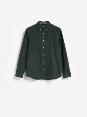 Reserved - Bawełniana koszula slim fit - zielony