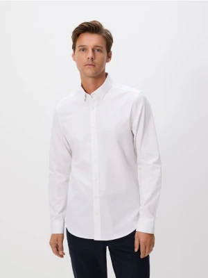 Reserved - Bawełniana koszula super slim fit - biały