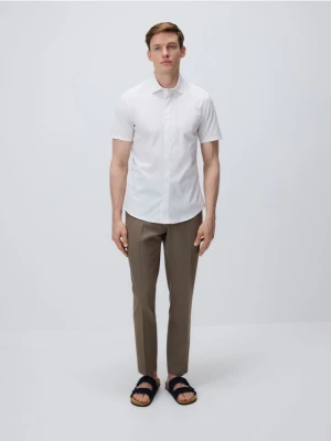 Reserved - Bawełniana koszula super slim fit - biały