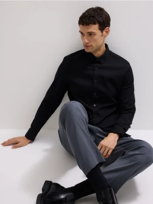 Reserved - Bawełniana koszula super slim fit - czarny
