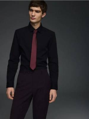 Reserved - Bawełniana koszula super slim fit - czarny