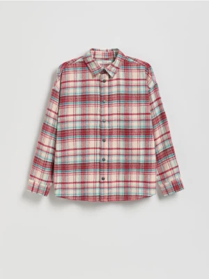Reserved - Bawełniana koszula w kratę - czerwony