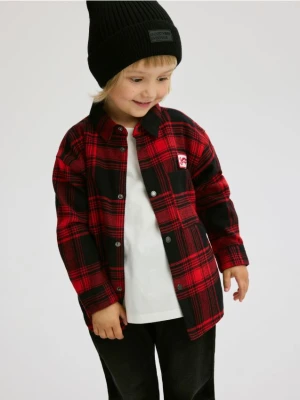 Reserved - Bawełniana koszula w kratę - czerwony