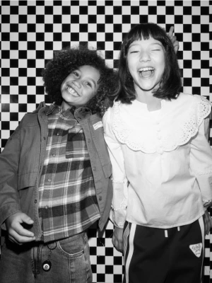 Reserved - Bawełniana koszula w kratę - pomarańczowy