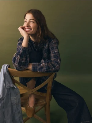 Reserved - Bawełniana koszula w kratę - wielobarwny