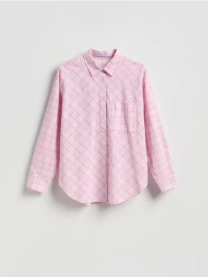 Reserved - Bawełniana koszula w kratkę - różowy