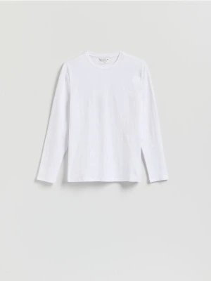 Reserved - Bawełniana koszulka z długim rękawem - biały