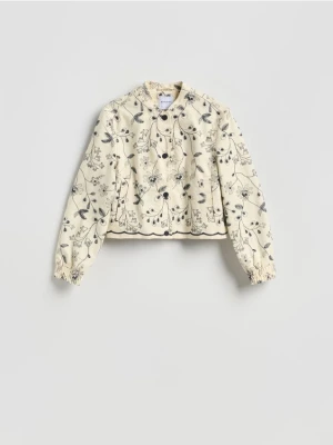 Reserved - Bawełniana kurtka z haftem - wielobarwny