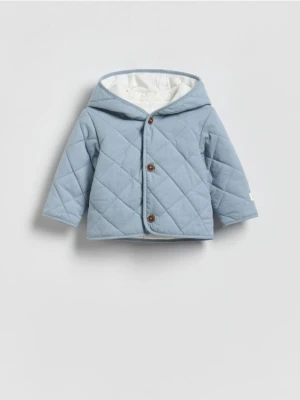 Reserved - Bawełniana kurtka z kapturem - jasnoniebieski