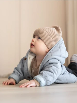 Reserved - Bawełniana kurtka z kapturem - jasnoniebieski