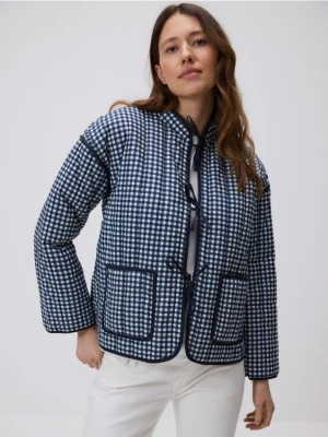 Reserved - Bawełniana kurtka z wiązaniem - wielobarwny