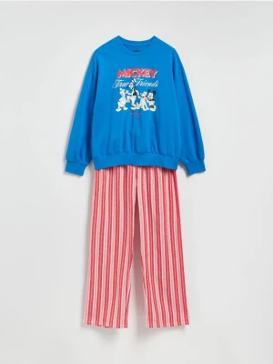 Reserved - Bawełniana piżama Mickey Mouse - niebieski