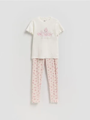 Reserved - Bawełniana piżama My Melody - brudny róż