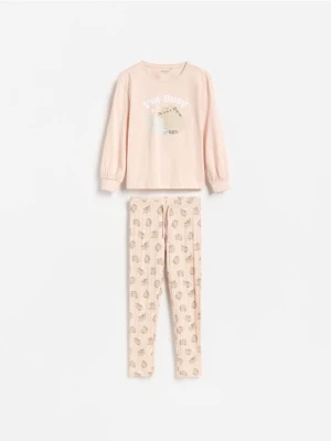 Reserved - Bawełniana piżama Pusheen - pastelowy róż