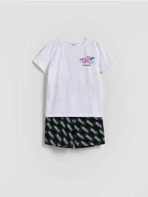 Reserved - Bawełniana piżama SmileyWorld® - biały