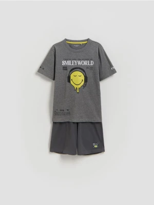 Zdjęcie produktu Reserved - Bawełniana piżama SmileyWorld® - szary