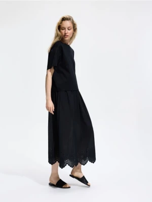 Reserved - Bawełniana spódnica maxi - czarny