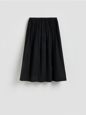 Reserved - Bawełniana spódnica midi - czarny