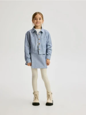 Reserved - Bawełniana spódnica - niebieski