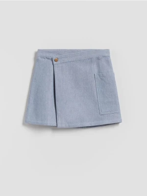 Reserved - Bawełniana spódnica - niebieski