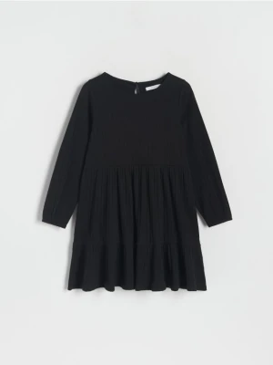 Reserved - Bawełniana sukienka - czarny