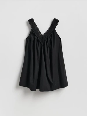 Reserved - Bawełniana sukienka - czarny