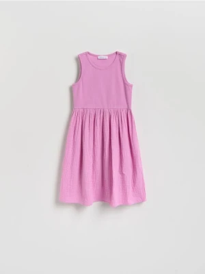 Reserved - Bawełniana sukienka - fioletowy