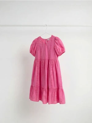 Reserved - Bawełniana sukienka - intensywny róż