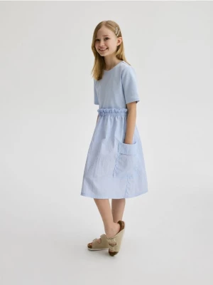Reserved - Bawełniana sukienka - jasnoniebieski