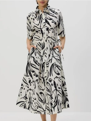 Reserved - Bawełniana sukienka koszulowa - wielobarwny