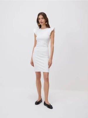 Reserved - Bawełniana sukienka midi - biały