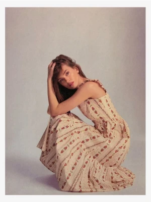 Reserved - Bawełniana sukienka midi - wielobarwny