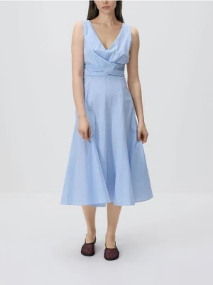 Reserved - Bawełniana sukienka midi - wielobarwny