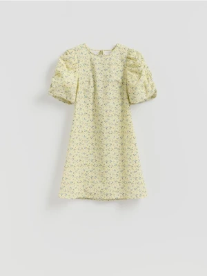 Reserved - Bawełniana sukienka mini - wielobarwny