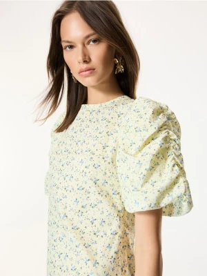 Reserved - Bawełniana sukienka mini - wielobarwny