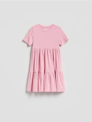 Reserved - Bawełniana sukienka - pastelowy róż