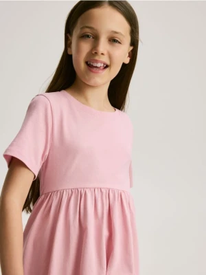 Reserved - Bawełniana sukienka - pastelowy róż