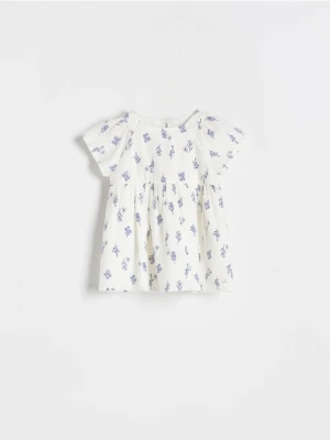 Reserved - Bawełniana sukienka - złamana biel